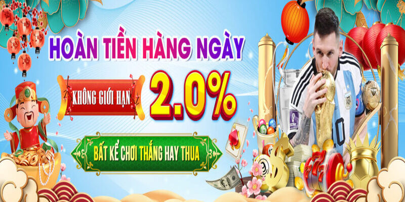 Hoàn trả tiền cược lên tới 2% tất cả sảnh cược tại Jun88