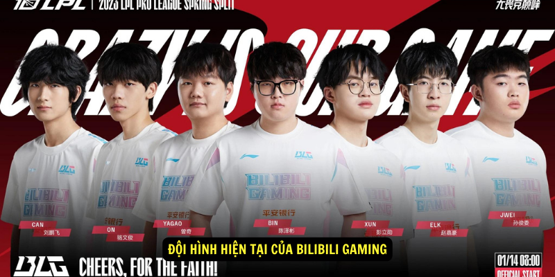 Doi hinh hien tai cua Bilibili Gaming